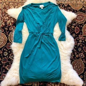 Donna Morgan Knot Front Aqua Dress US 2